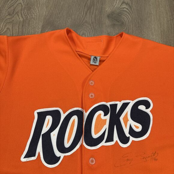 Wilmington Blue Rocks Baseball Jersey USA Signed #40 Orange RARE COLOR Size 48 - Picture 7 of 12